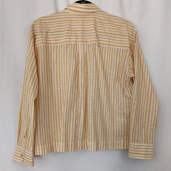 Madewell Workwear Yellow Striped Shirt Size Small - Picture 11 of 12